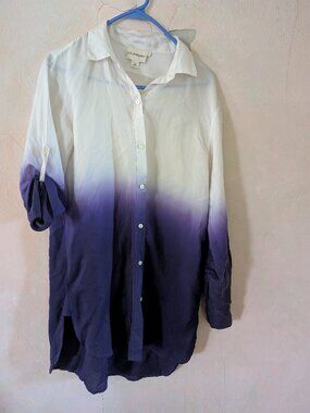 Pure DKNY ombre shirt (100 % silk, sz P)